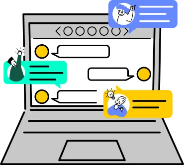LINEやメールでの相談の様子